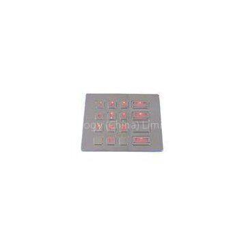 16 Flat Keys Vending Machine Keypad Panel Mount , Backlight Keypad