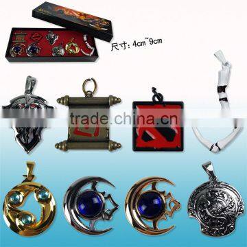 Hot Online Game Dota 2 Anime 8 Designs Metal Pendant Set