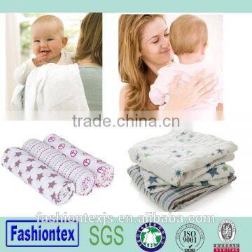 cotton printed muslin fabric muslin baby bath towel