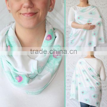 Free samples 100% Organic Cotton Baby Nursing Cover soild color nursing scarf