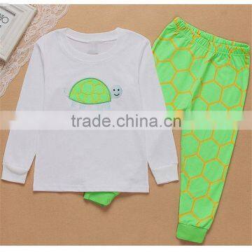 Tortoise pattern blank cotton pajamas for kids