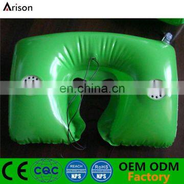 Inflatable music u-shape neck pillow with speakers for travel pillow