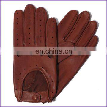 Tan Leather Unlined Driving Gloves