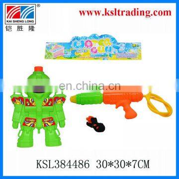 plastic outdoor robot backpack pumping water gun