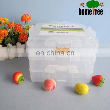 clear plastic compartment storage box