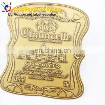 Top quality various shape colors customized metal aluminum label