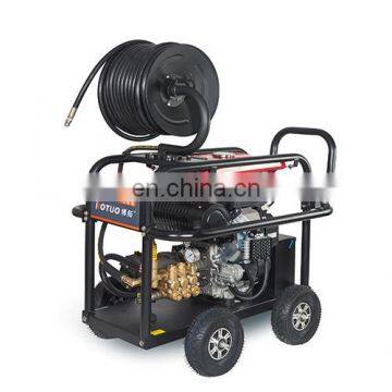 20HP 15KW Gasoline high pressure sewer cleaning machine 40Lpm 200bar