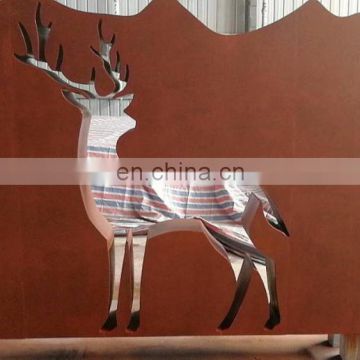 Hot decorative metal animal panel statue exterior for garden furniture