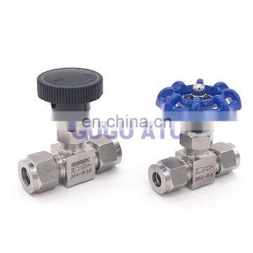 Needle Valve Adjustable 4 6 8 10 12mm 1/8 1/4 3/8 1/2 Inch Hard Tube SS304 Flow Control Crane Straight Needle Valve photo-3