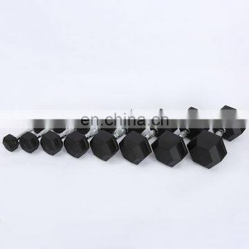 Factory Direct Sell Buy Hex Rubber Dumbbells Rack Pounds photo-3