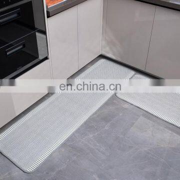 2020 new design non slip kitchen rugs cotton woven door mats with TPR backing