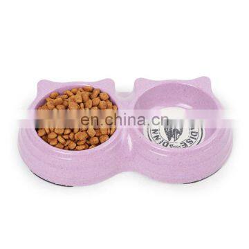 Eco-friednly Cat Bowl Bamboo Fiber Dog Bowl Double Pet Bowl photo-5