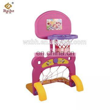 Indoor Adjustable Plastic Stand Indoor Cartoon Baby Basketball Hoop for Kids photo-2