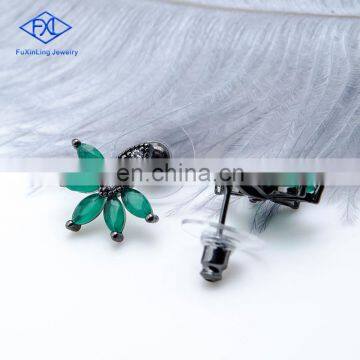 Luxury Female Zircon Green Fashion Women Earing Zircon Jewelry Sublimation Jewelry Diamond Earrings Stud photo-3
