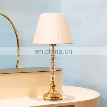 Elegant Crystal Decorative Design Modern Bedroom Metal Night Lamp for Bedside photo-4