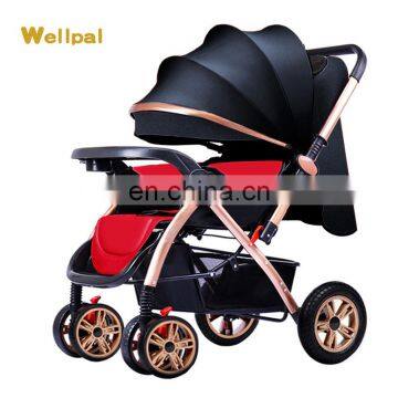 Aluminum Frame High Landscape Luxury Prams 3 in 1 Baby Strollers Wholesale