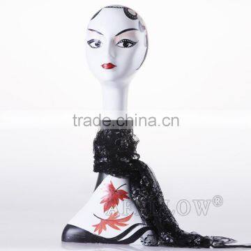 Wholesale Cheaper Head Mannequin, RetroStyle mannequin head Window Dispaly Plastic Female Head Realistic head manikin,H1060