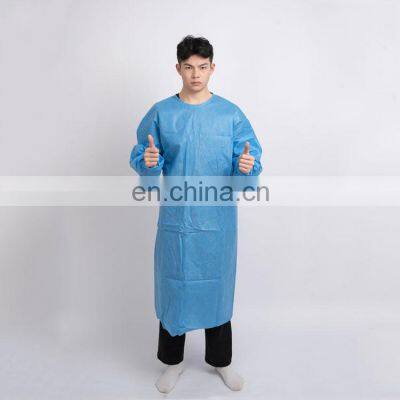 Hospital Disposable Isolation Clothes Non Woven Consumable  Medical Surgical Gown