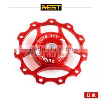 AEST Cycling Components Alloy CNC Bearing Jockey Wheel Pulley Bicycle Guide Wheel for sale