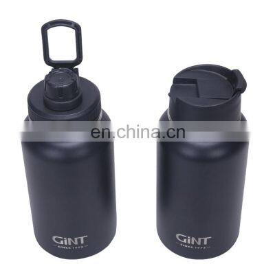 Outdoor portable vacuum flask 750ml sport stainless steel insulated water bottle with variety of lids for camping