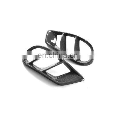 Carbon Fiber Front Bumper Air Vents Trim Mesh Grill Frame for Mercedes Benz W205 C63 AMG C180 C200 C Class 2015-2018 photo-4