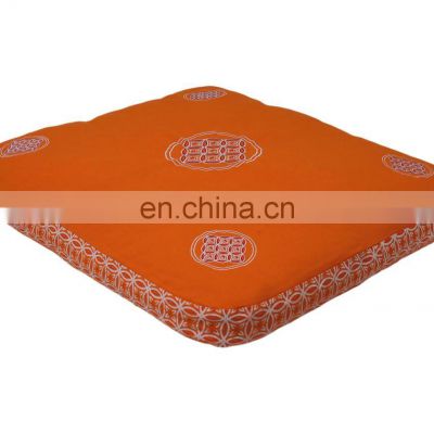 100% Cotton Indian Manufacture Of Printed Yoga Zabuton Meditation Cushion