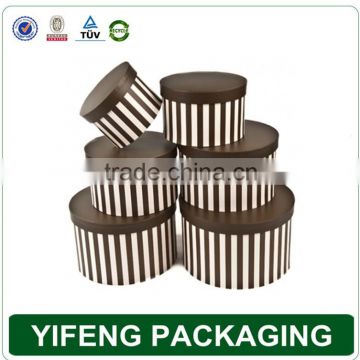 New Design Unique printed Custom cheap fancy printed Round Paper Cardboard Hat box