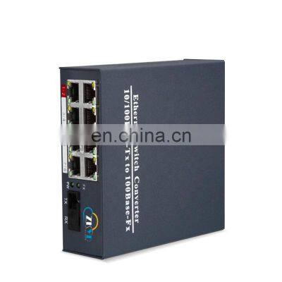 OEM Industrial Grade 10/100Mbps 1 Fiber Optical Port 8 RJ45 Port Fiber To Ethernet Converter photo-5