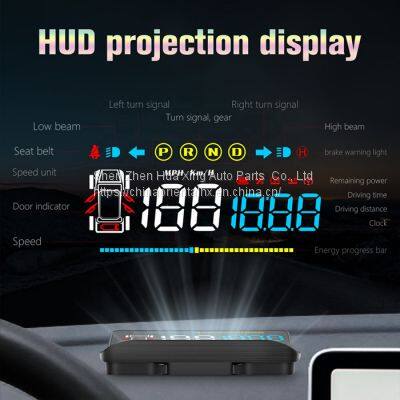 5 Inch HUD 3D Reflection Heads Up Obd Hud Display Speedometer Compatible With Tesl-a Model 3 Model Y Smart Gauge photo-5