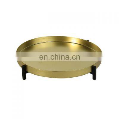 K&B hot 2020 new wholesale modern high quality metal gold tray with holder