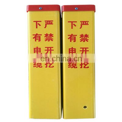 Factory Price GRP fiberglass marker post & FRP sign pile