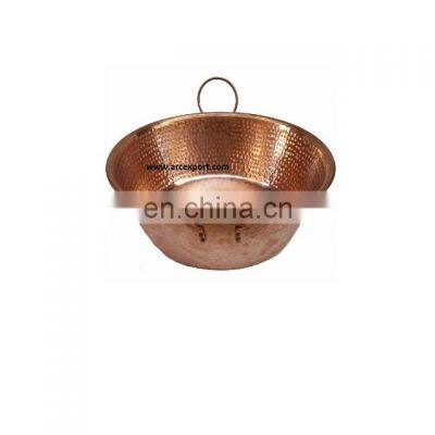 copper pedicure bowl with handle