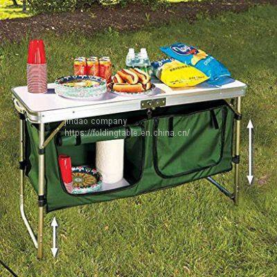 Portable Camping Kitchen Table Aluminum Lightweight Multifunctional Camping Kitchen Table BBQ Party Camping Kitchen Cupboard photo-2