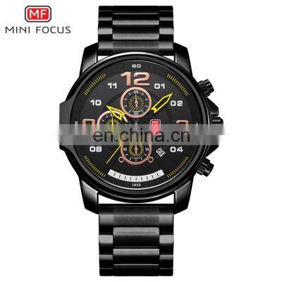 MINI FOCUS MF0229G Simple Calendar Watch With Date Quartz Chronograph Stainless Steel Watches Men Wrist photo-5