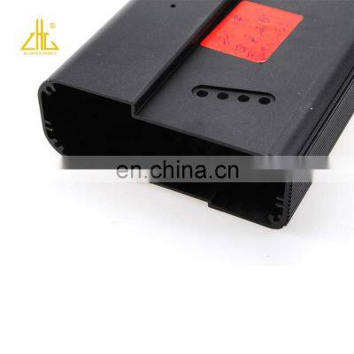 Black Anodized CNC Aluminum Extrusion Profile Large Aluminium Heat Sink Enclosure photo-2