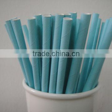 Pastel Blue Pastel Solid paper drinking straws for baby showers