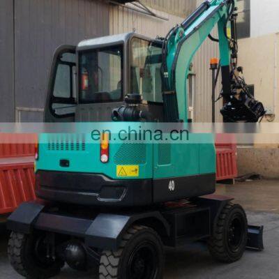 New flexible performance 4t wheel excavator price