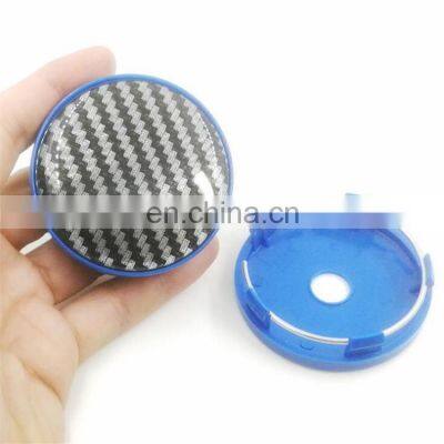 Customizable Logo 60MM  Hubcap ABS Plastic Carbon Fiber Car Wheel Center Caps