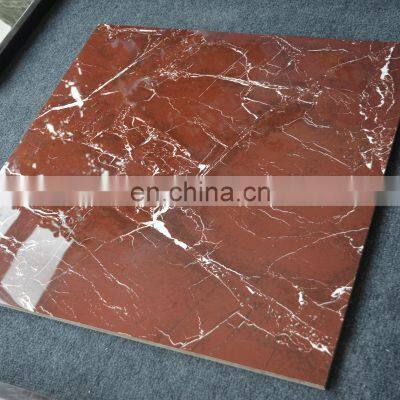 Cheap Colored Glazed for Home Vitrified Tiles Red Colour Floor Marble Tile photo-3