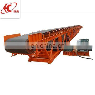 Magnetic pulley belt conveyor for stone crusher