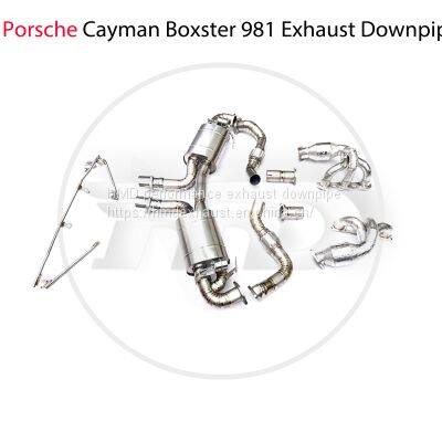 Stainless Steel Exhaust Pipe With Manifold Full Set for Porsche Cayman Boxster 981 Auto Modification Electronic Valve whatsapp008618023549615