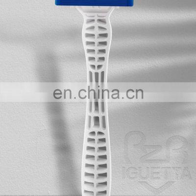 IGUETTA Triple Blades Men Shaving Razor Stainless Steel s Blades Rubber Handle Razor Blades For Male GF2-2025