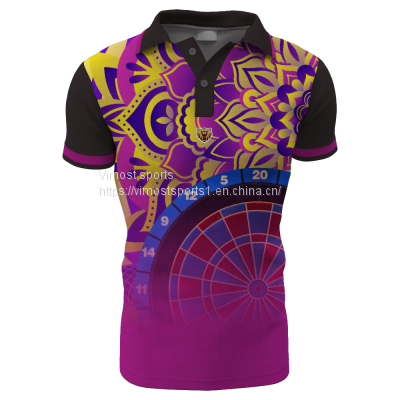 Women's New Style Dart Shirt of Black Collar with Short Sleeves