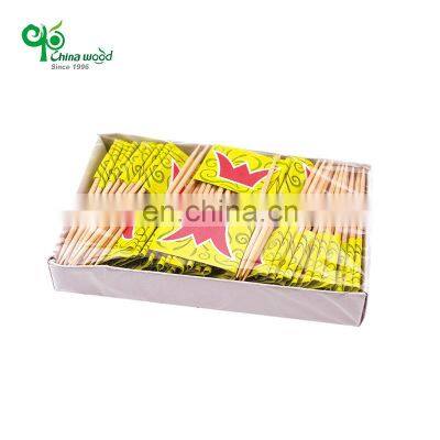 Hot Sales Cheap Bulk 2.2 x 65 mm 10000pcs/Box Flag Toothpicks Wooden Toothpick photo-3