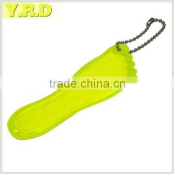 Hot selling lighted keychain reflective safety hanger EN13356