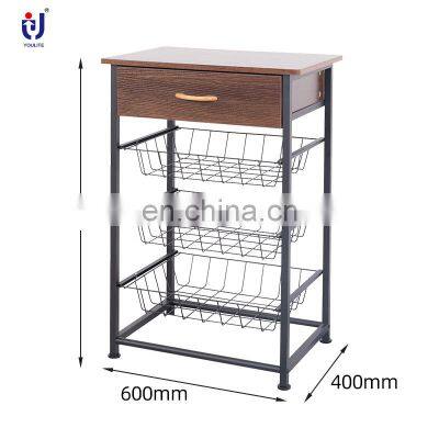 Customized Metal Multipurpose Three-tier Mesh Kitchen Storage Drawer as You Require photo-2