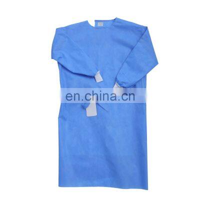 Medical SMS Non-woven EN13975 Reinforced Sterile Surgical Gown