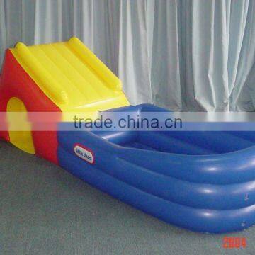 inflatable pool with waterslide