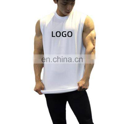 New Arrival Men's Loose Casual Solid Color Sleeveless Shirt Man Gym Tank Top Workout Training Sports Wear