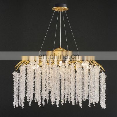 Home decor tree branch glass chandelier luxury chandelier living room modern gold chandelier light